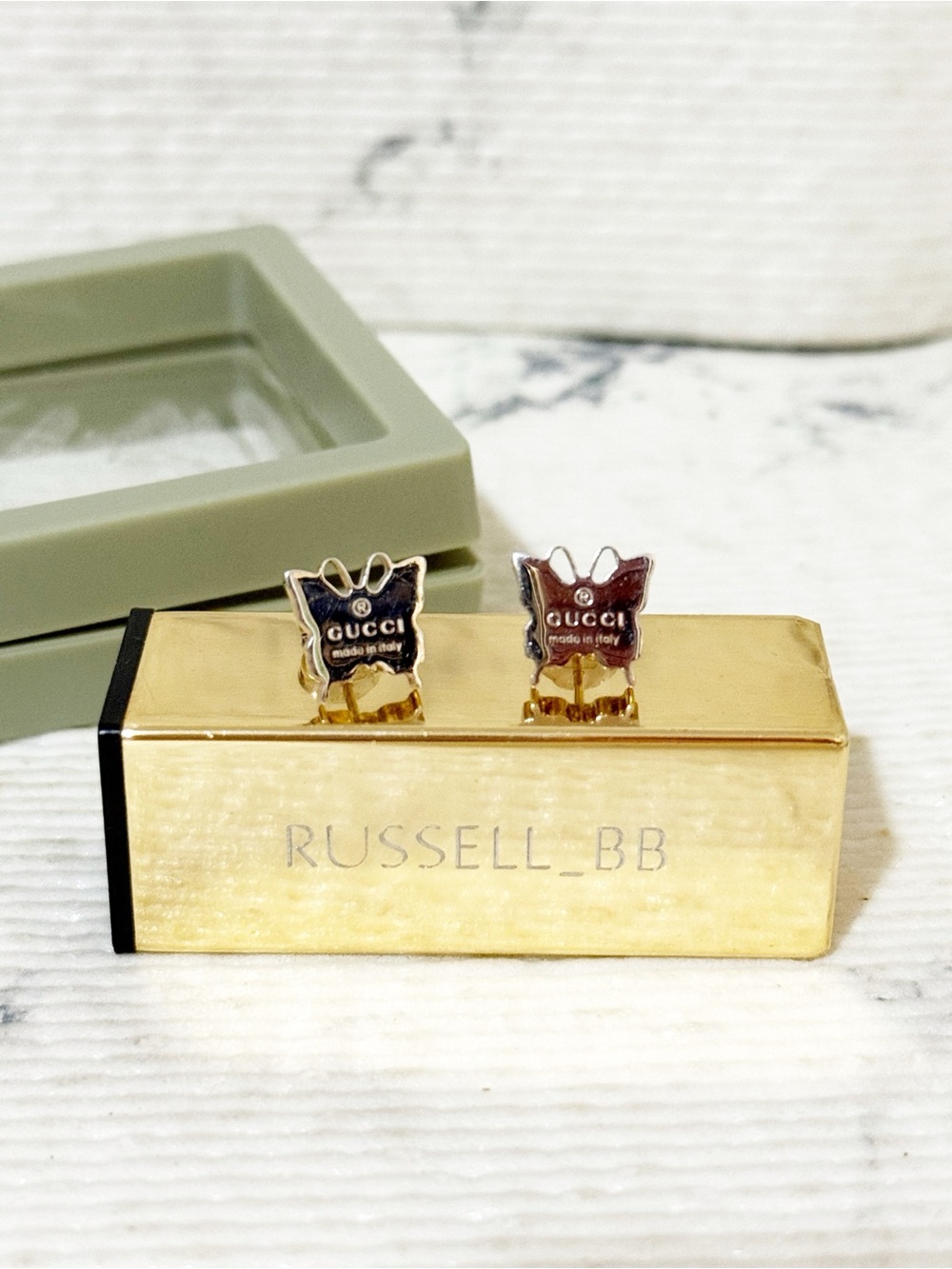 Gucci Butterfly Trademark Earrings • 925 Sterling Silver - Picture 4 of 9